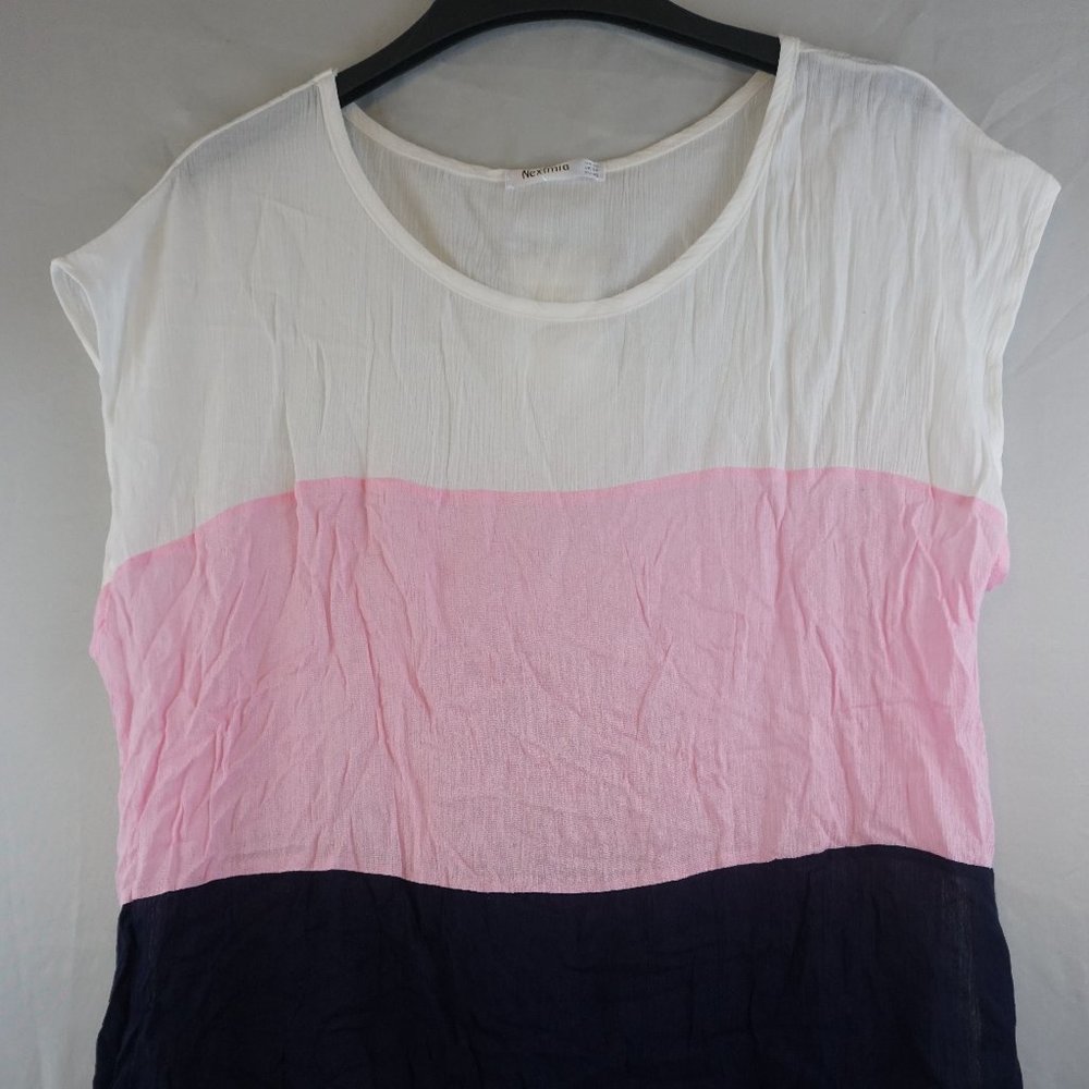 Nextmia Sheer Color Black Blouse Size 20 NWT